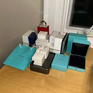 Tiffany, Pandora, Uno de 50: Assorted Jewelry Boxes & Bags